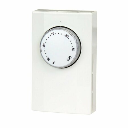 AMERICAN IMAGINATIONS 120-240V Rectangle White Single Pole Thermostat in Plastic AI-37318